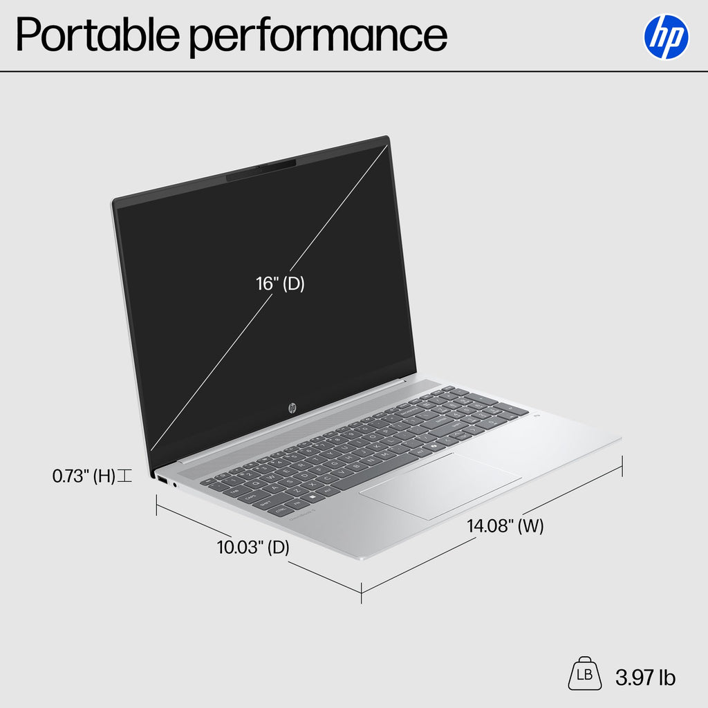 HP OmniBook 5 Copilot+ AI PC, 16" 2K (1920x1200) Touchscreen, 32GB LPDDR5x RAM, 1TB SSD, AMD Ryzen AI 7 350 Up to 5GHz, Backlit KB, Windows 11 Pro, W/Mouse