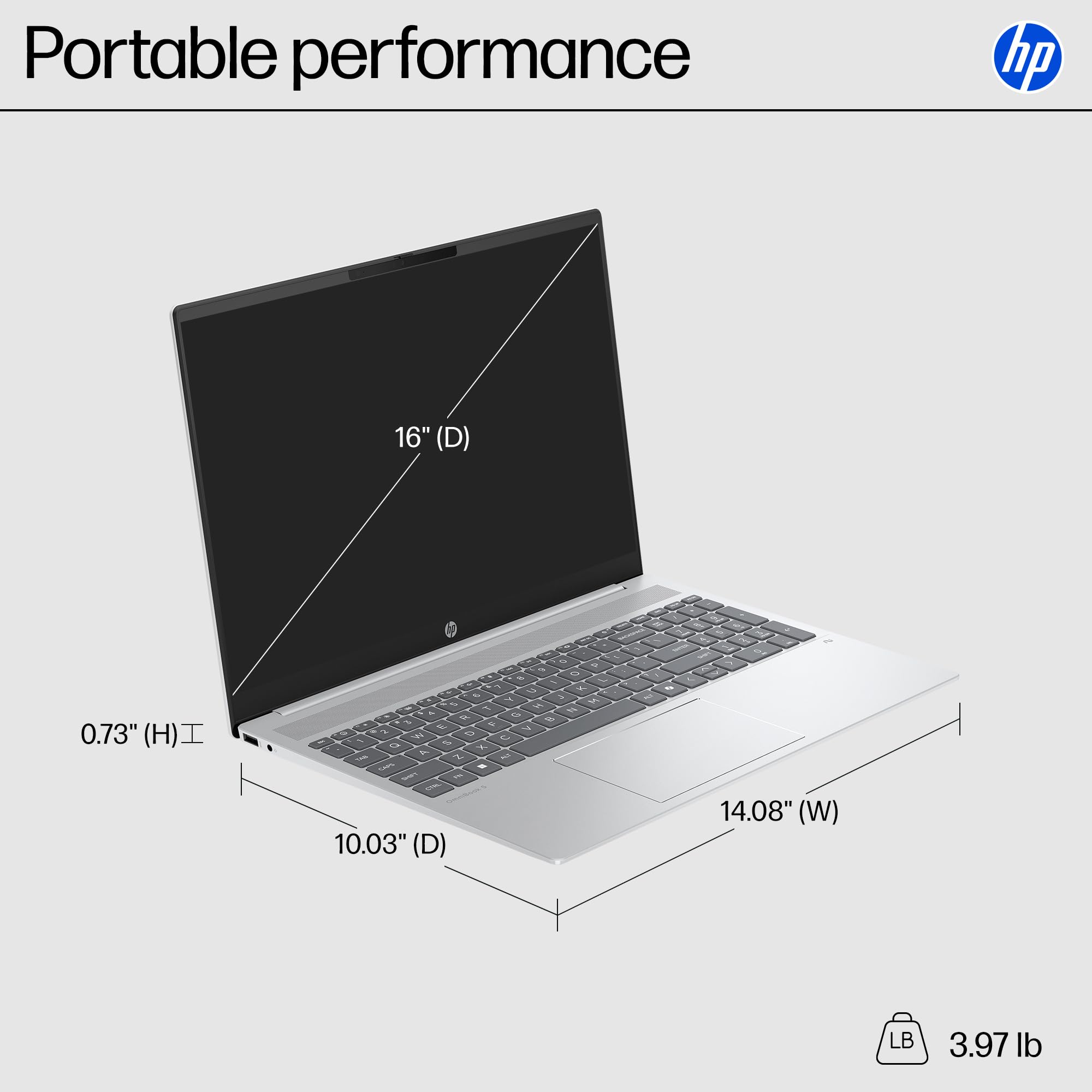 HP OmniBook 5 Copilot+ AI PC, 16" 2K (1920x1200) Touchscreen, 32GB LPDDR5x RAM, 1TB SSD, AMD Ryzen AI 7 350 Up to 5GHz, Backlit KB, Windows 11 Pro, W/Mouse
