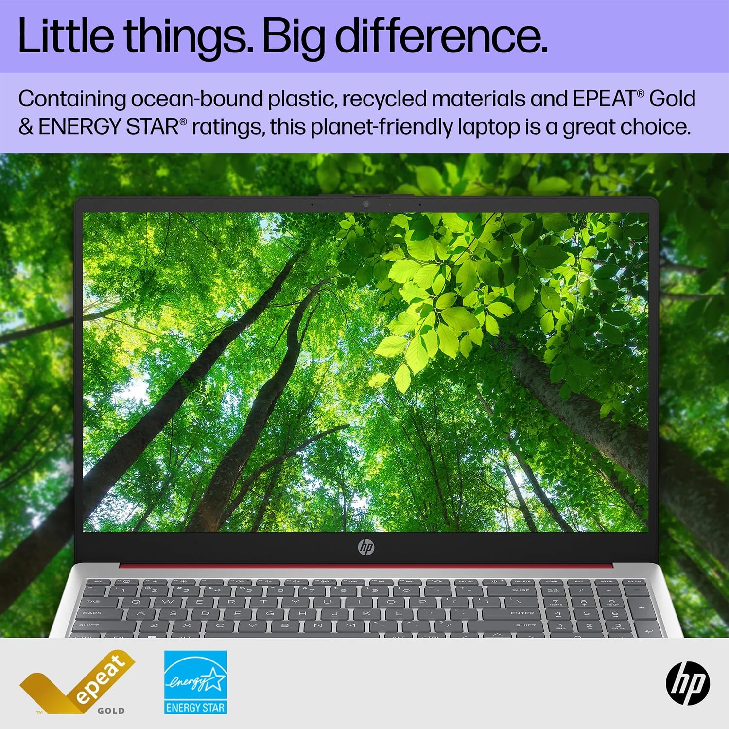 HP 15.6" Portable Laptop (Include 1 Year Microsoft 365), HD Display, Intel Quad-Core N200 Processor, Wi-Fi 6, Webcam, HDMI, Numeric Keypad, Windows 11 Home