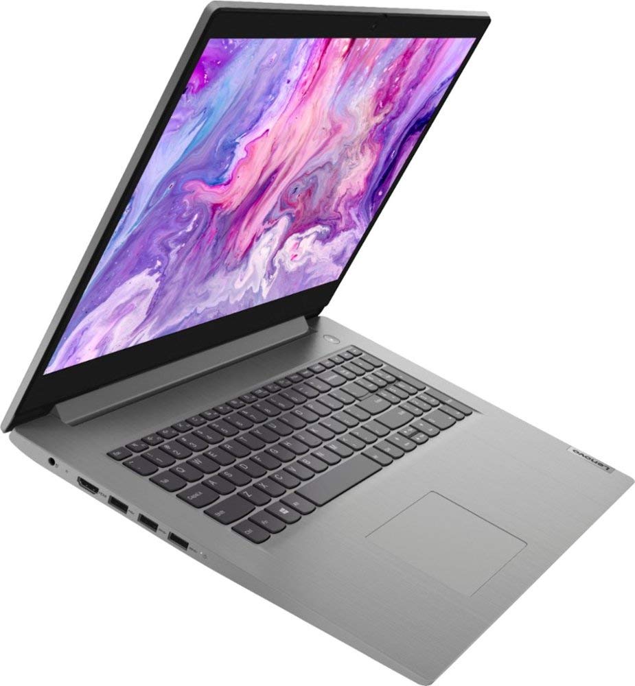Lenovo 2020 IdeaPad 3 17" Laptop, AMD Ryzen 7 3700U, Webcam, Fingerprint Reader, Numeric Keypad, Bluetooth, HDMI, AMD Radeon Vega 10 Graphics, Windows 10, Platinum Grey (8GB|512GB SSD|1TB HDD)