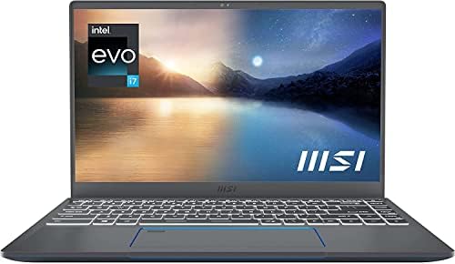 MSI Prestige Evo Professional Laptop 14" FHD Ultra-Thin Bezel Display, Intel Core i7-1195G7, 32GB RAM, 1TB SSD, Backlight Keyboard , Thunderbolt 4, No Optical Drive, Carbon Gray ,Windows 10 Home
