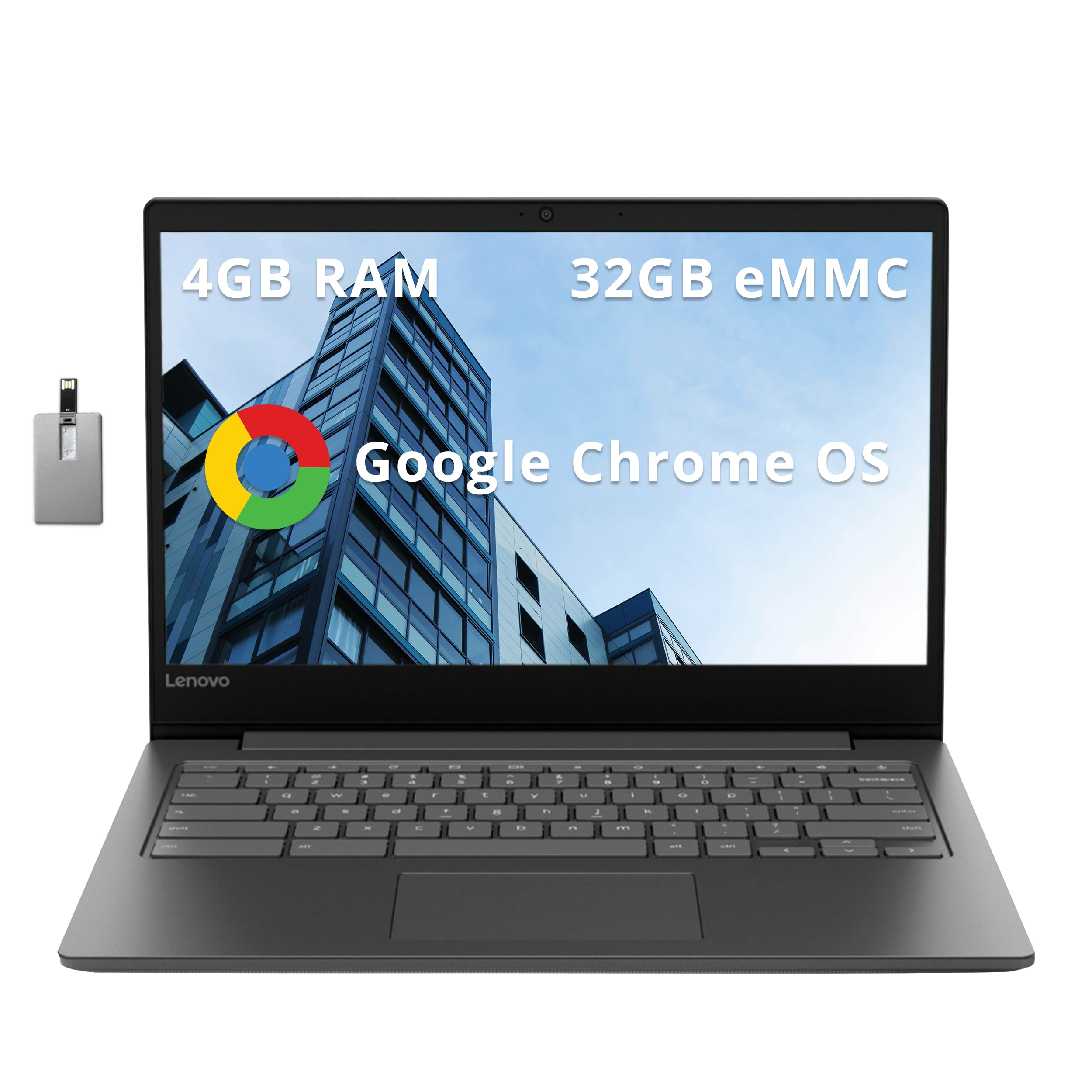 Lenovo 15 inch Laptop | 15.6" FHD Chromebook Computer | Intel 2-Core CPU | AI-Powered Chrome OS | LE Bundle