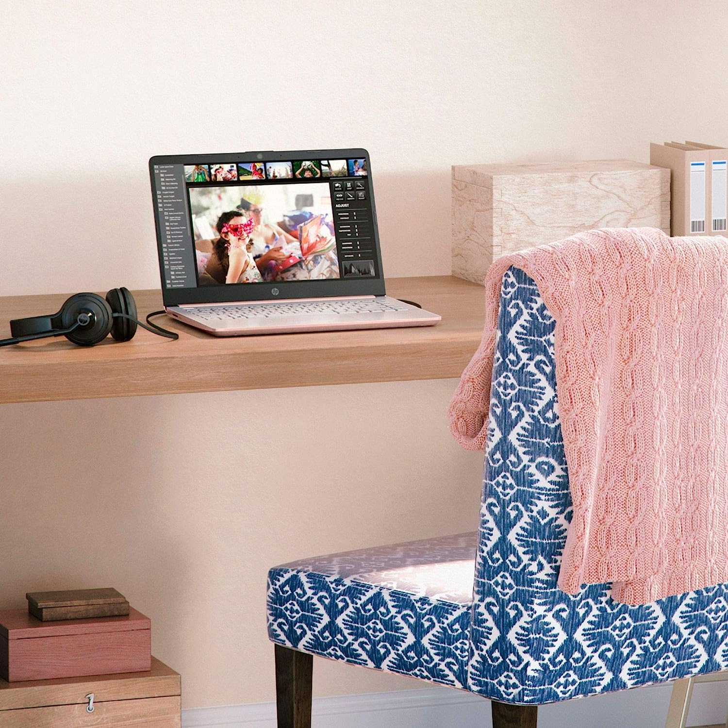 HP Essential Laptop, 14" HD Display, Intel Celeron N4120, Webcam, Type-C, SD Card Reader, HDMI, Wi-Fi, Windows 11 Home, Black