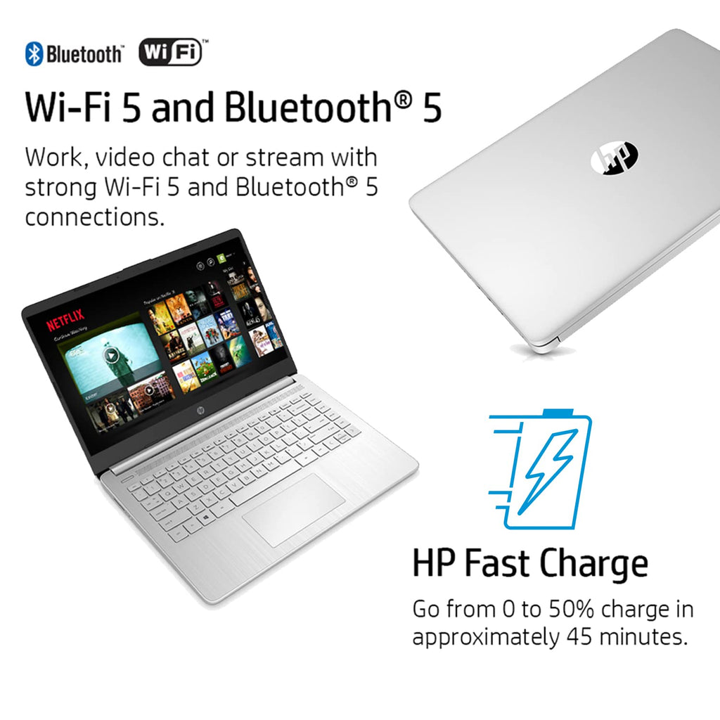 HP 14" Touchscreen Thin & Light Laptop, AMD Ryzen 7 5700U (>i7-1255U), Wi-Fi, Bluetooth, Win11 Black W/HDMI