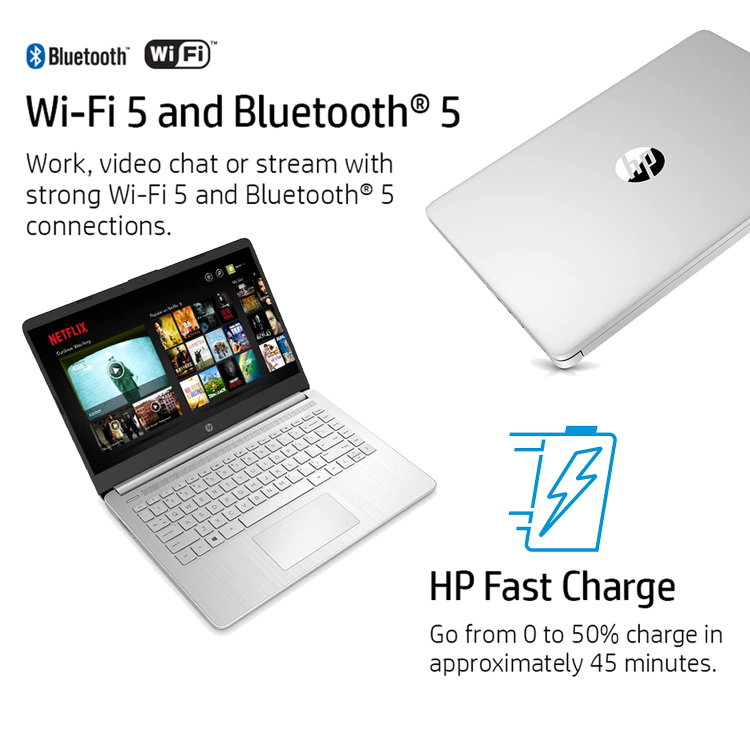 HP 14" Touchscreen Thin & Light Laptop, AMD Ryzen 7 5700U (>i7-1255U), Wi-Fi, Bluetooth, Win11 Black W/HDMI