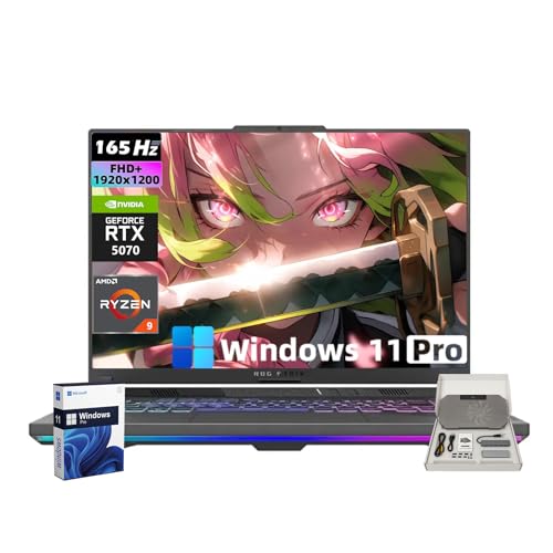 ASUS ROG Strix G17 (2022) Gaming Laptop, 17.3” 144Hz IPS FHD Display, NVIDIA GeForce RTX 3050 GPU, AMD Ryzen 7 6800H Processor, 16GB DDR5 RAM, 512GB SSD, RGB Keyboard, Windows 11, G713RC-RS73