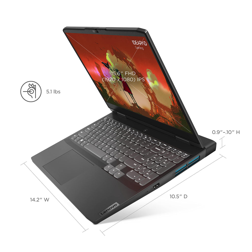 Lenovo IdeaPad Gaming 3 - (2022) - Essential Gaming Laptop Computer - 15.6" FHD - 120Hz - AMD Ryzen 5 5600H - NVIDIA GeForce GTX 1650-8GB DDR5 RAM - 256GB NVMe Storage - Windows 11 Home