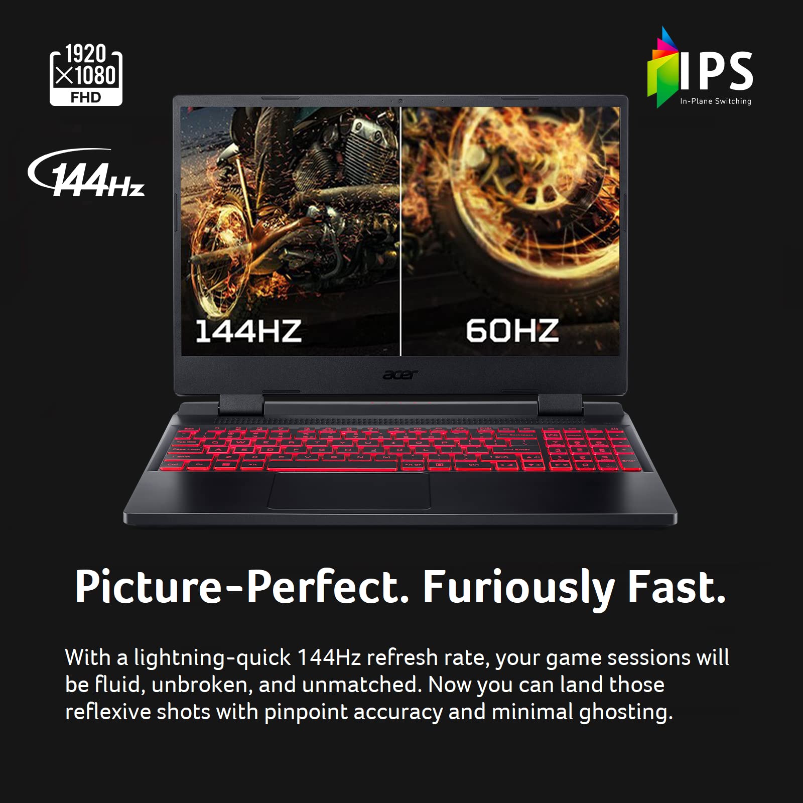 Acer Nitro V 15 Gaming Laptop, Intel 13 Gen Core i9-13900H, GeForce RTX 4060, 15.6" 144 Hz IPS Display, 64 GB DDR5, 4 TB SSD, Wi-Fi 6, Backlit Keyboard, Windows 11 Pro, Microsoft Office 2024 Lifetime