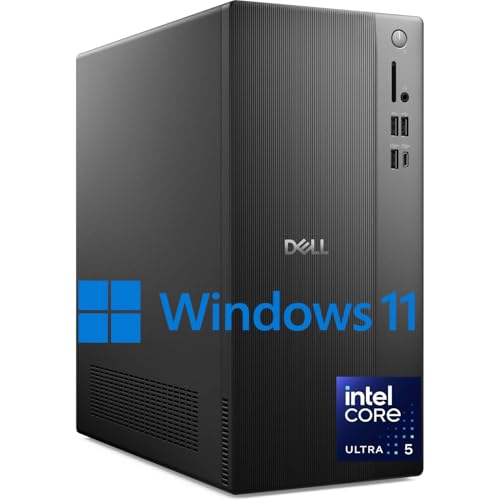 Dell 2025 ECT1250 Business Desktop - Intel Ultra 5-225, (10 Core Processor 10 Threads), Ultra-Quiet Design, Dual 4K Monitor Support, Windows 11