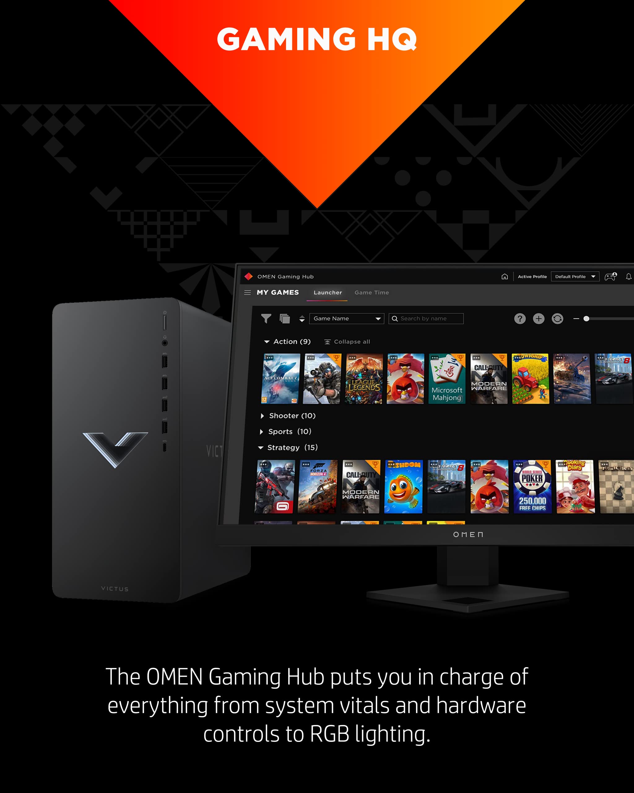 HP Victus 15L Gaming Desktop Bundle PC