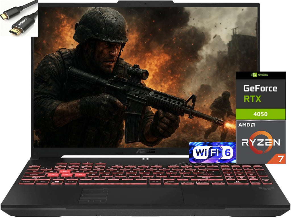 ASUS-A16 WUXGA Gaming Laptop 16" FHD 145HZ DisplaySreen-AMD 7445HS Processor-NVIDIA GeForce RTX4050-32GB DDR5 RAM-2TB NVMe SSD-Win11 Pro-WiFi 6