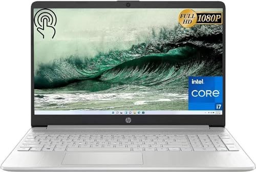 HP 15.6" FHD Touchscreen Business Laptop, Intel i7-1255U, 16GB RAM, 512GB PCIe SSD, Intel Iris Xe Graphics, Num Pad, Webcam, Windows 11 Pro, Natural Silver, Parent