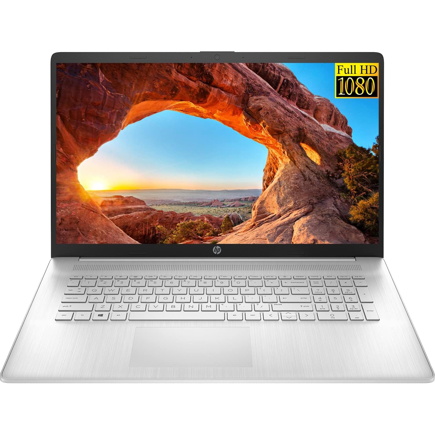 HP 17.3-inch Laptop, FHD Display, Windows 11 Pro, AMD Ryzen 5 7430U, Students and Business, Webcam, Wi-Fi, Bluetooth, Long Battery Life, w/Accessories