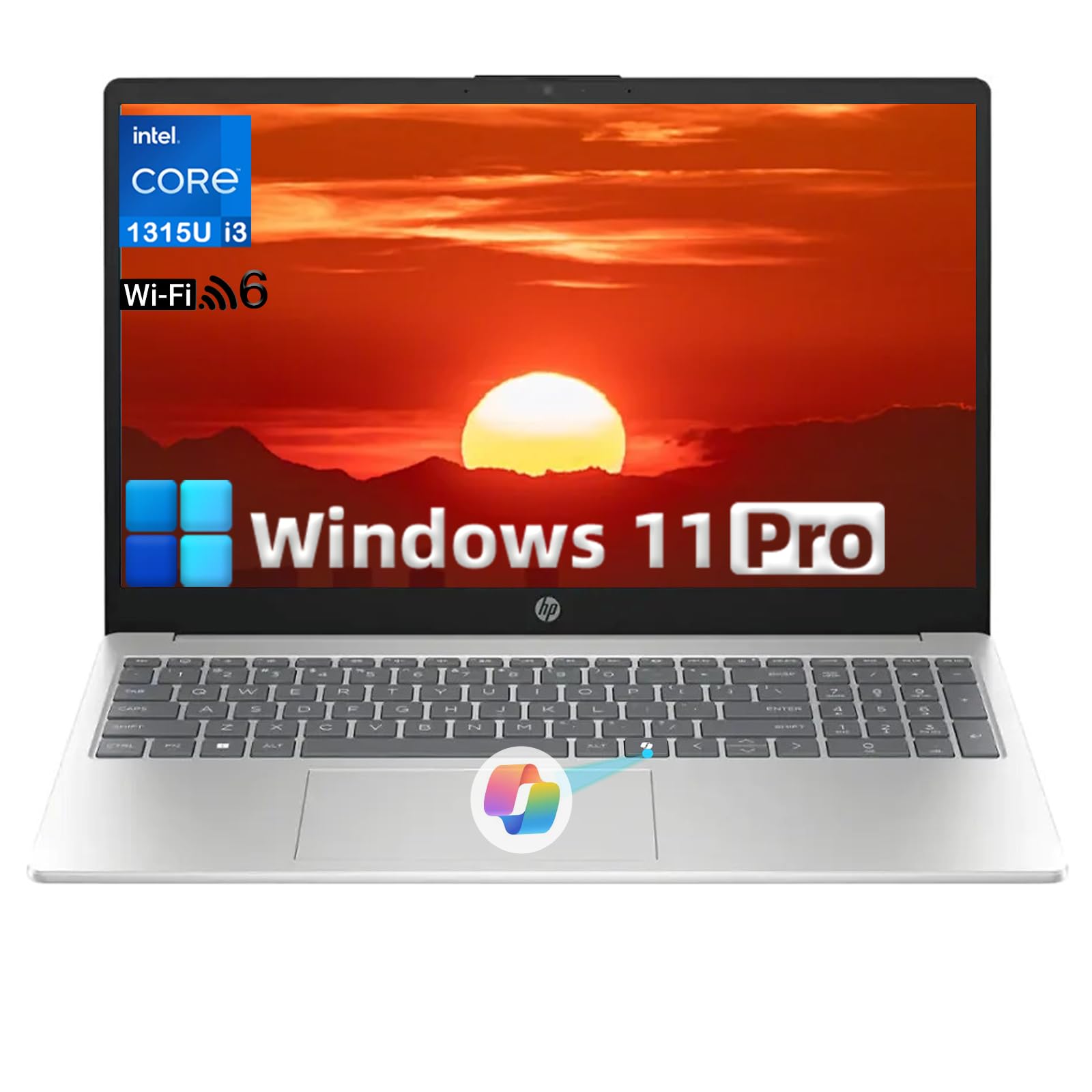 HP 15.6inch Touchscreen Business Laptop - Intel 13th Core i3-1315U(Up to 4.5GHz), Intel UHD Graphics, Anti-Glare, Windows 11 Pro (8 GB RAM, 512 GB SSD)