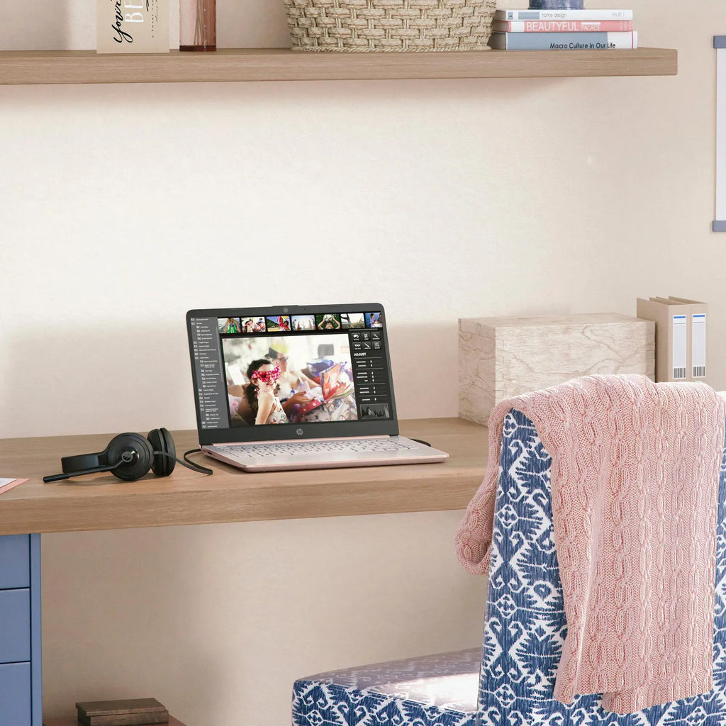 HP Flagship 14" HD Student&Business Laptop with AI Copilot, 13th Gen Intel 4-Core, 4GB RAM, 256GB Storage, 1 Year Office 365, 720p Webcam, Win 11, Silver, Parent