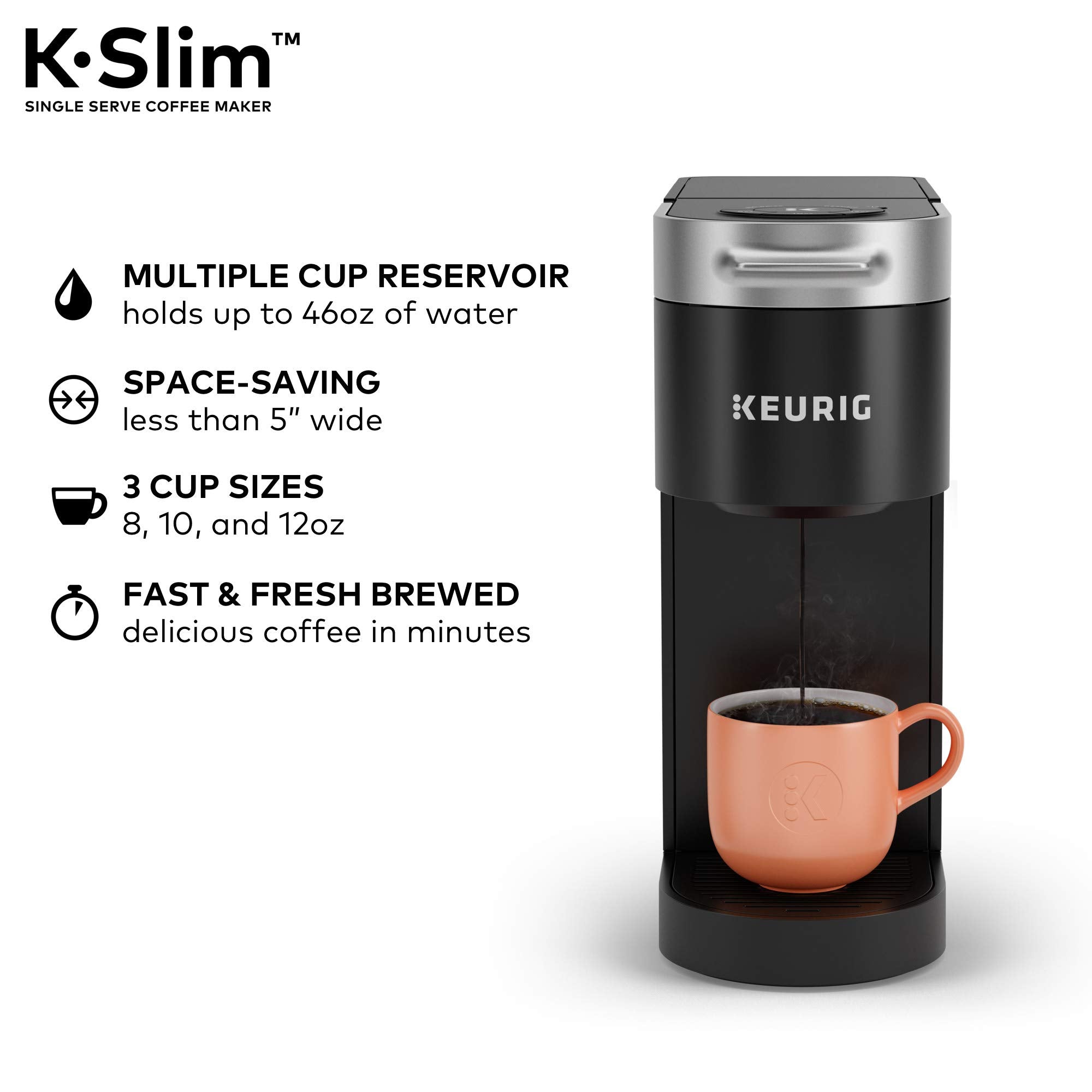 Keurig K-Slim Single-Serve K-Cup Pod Coffee Maker
