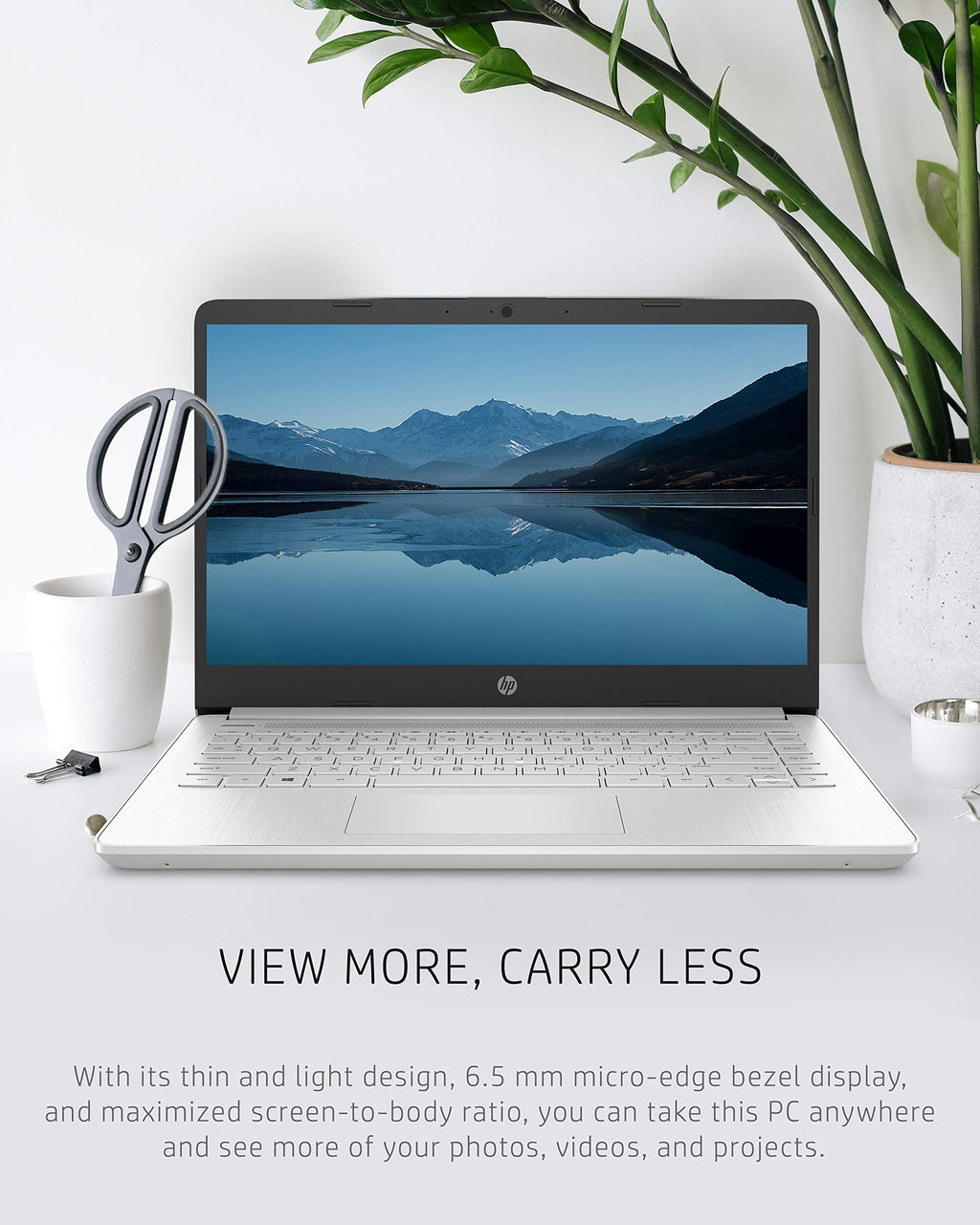 HP 14 Laptop, 11th Gen Intel Core i3-1115G4, 4 GB RAM, 128 GB SSD Storage, 14-inch HD Display, Windows 11 in S Mode, Long Battery Life, Fast-Charge Technology, Thin & Light Design (14-dq2010nr, 2021)