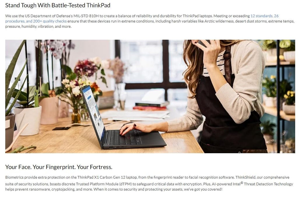 Lenovo Gen 11 ThinkPad X1 Carbon Laptop with Intel Intel Core i7-1365U vPro Processor