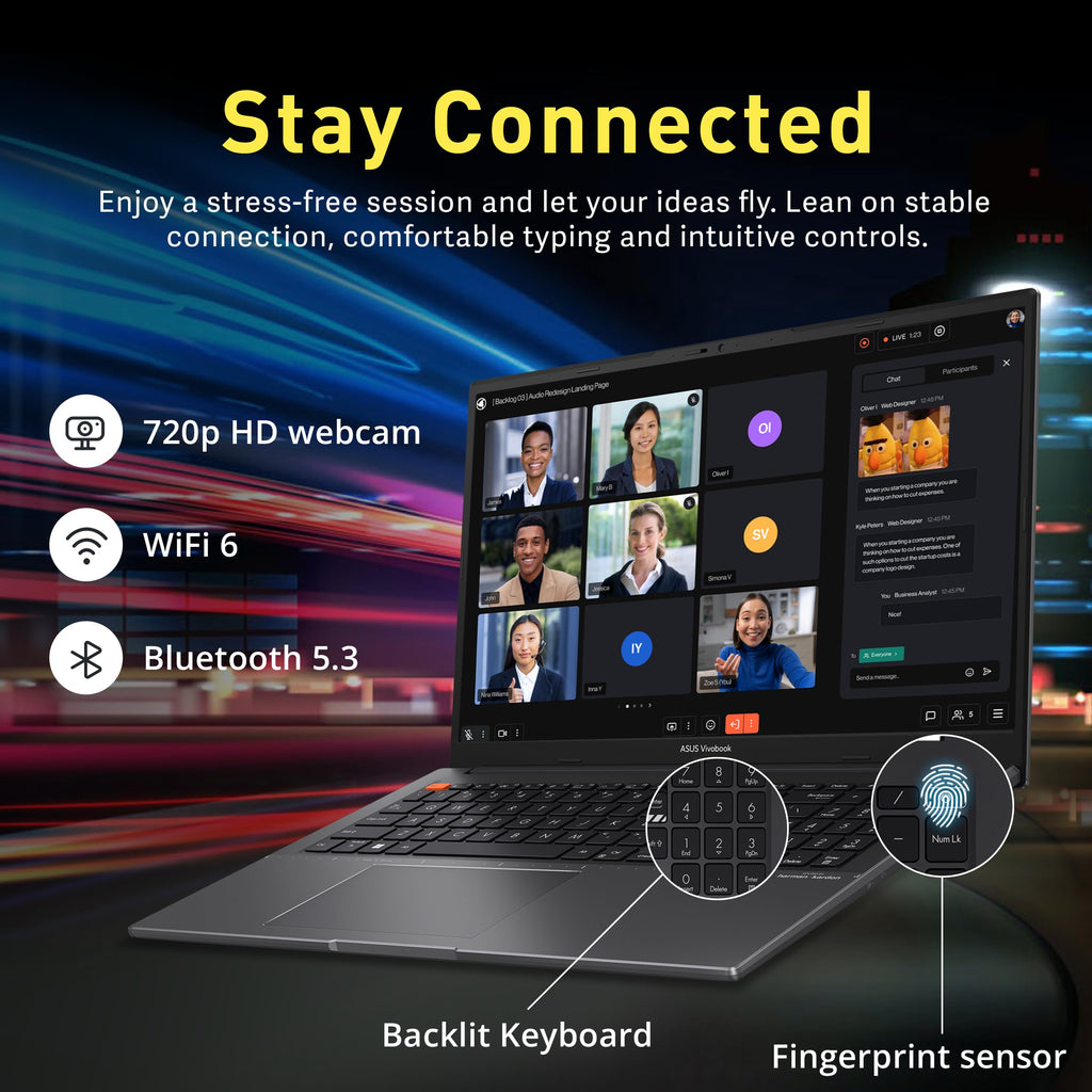 ASUS VivoBook S15 Slim Laptop, 15.6" FHD Anti-Glare Display, AMD Ryzen 5 5600H, 8GB RAM, 512GB SSD, AMD Radeon Graphics, Numeric Keypad, 720p HD Camera, Windows 11, Indie Black, Parent