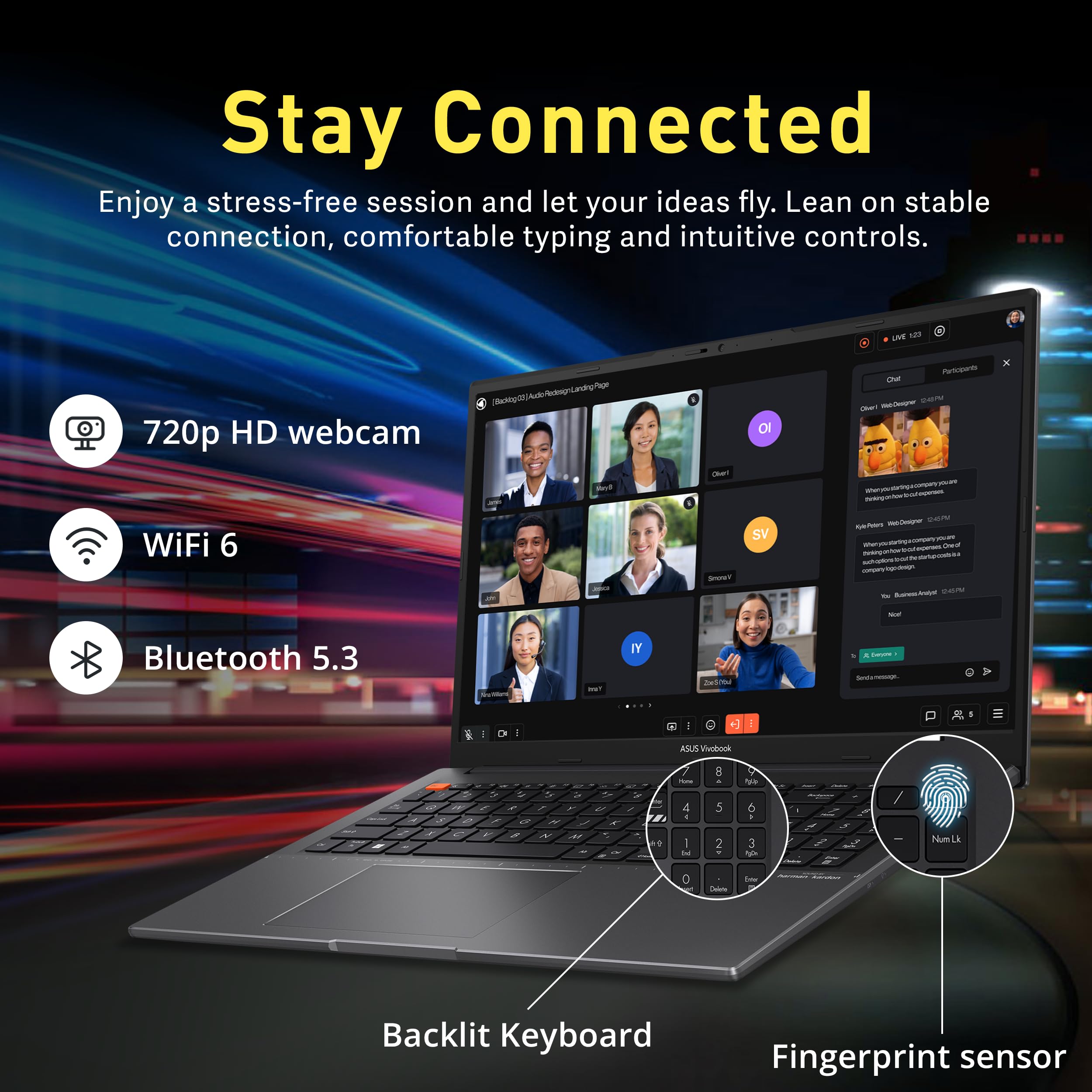 ASUS VivoBook S15 Slim Laptop, 15.6" FHD Anti-Glare Display, AMD Ryzen 5 5600H, 8GB RAM, 512GB SSD, AMD Radeon Graphics, Numeric Keypad, 720p HD Camera, Windows 11, Indie Black, Parent