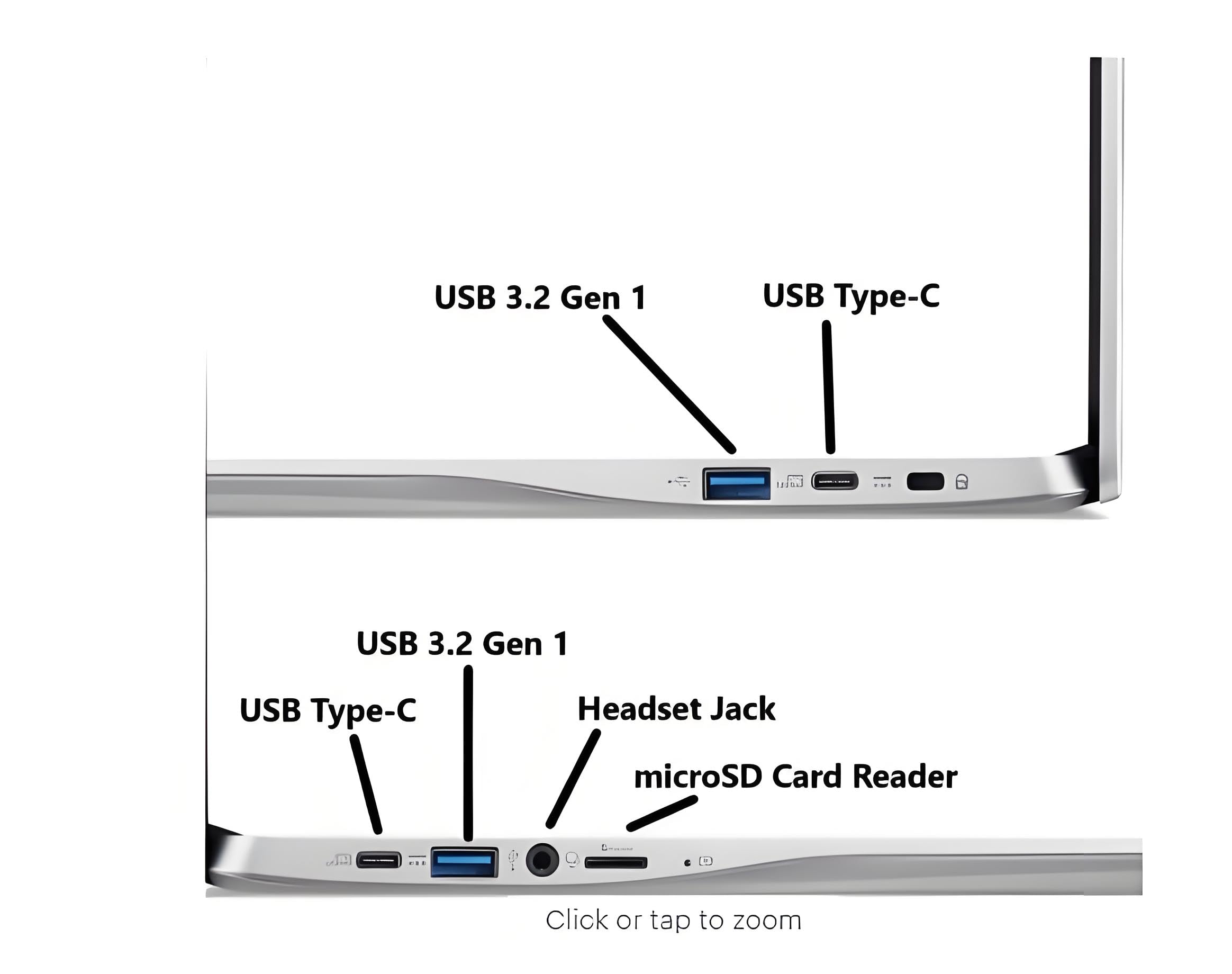 ACER Chromebook 315 15.6" HD Laptop Intel Pentium N6000 4GB LPDDR4X 128GB eMMC with Protective Sleeve - Silver