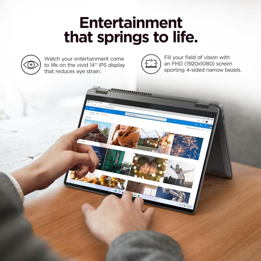 Lenovo Flex 5i 14" FHD Touchscreen 2-in-1 Laptop, Intel Core i5-1235U, 8GB Memory, Intel Iris Xe Graphics, 512GB SSD, Storm Grey