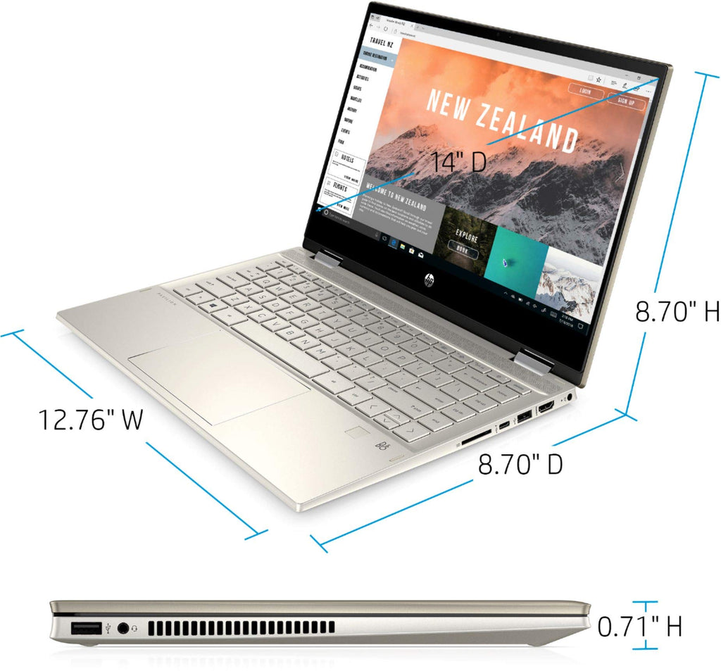 HP Stream 14" HD Laptop, Intel Celeron N4120, 16GB RAM, 128GB eMMC, Intel UHD Graphics, HD Webcam, WiFi, Bluetooth, 1 Year Office 365, Win 11 S, Silver, Parent