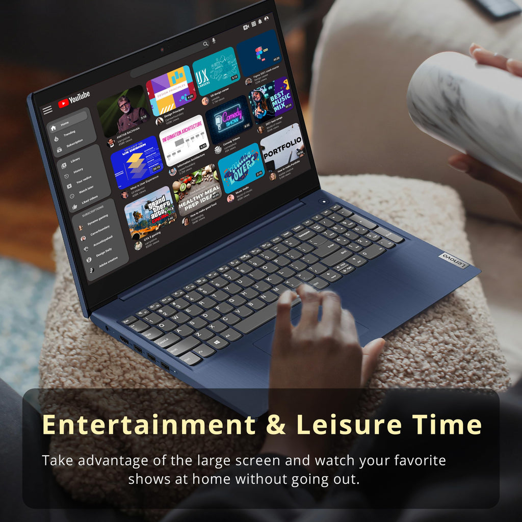 Lenovo IdeaPad 15.6 Full HD Laptop, AMD Ryzen 7 5825U Processor, 8GB DDR4 RAM, 512GB PCIe SSD, AMD Radeon Graphics, Number Pad, Backlit Keyboard, WiFi, Windows 11, Abyss Blue, Parent