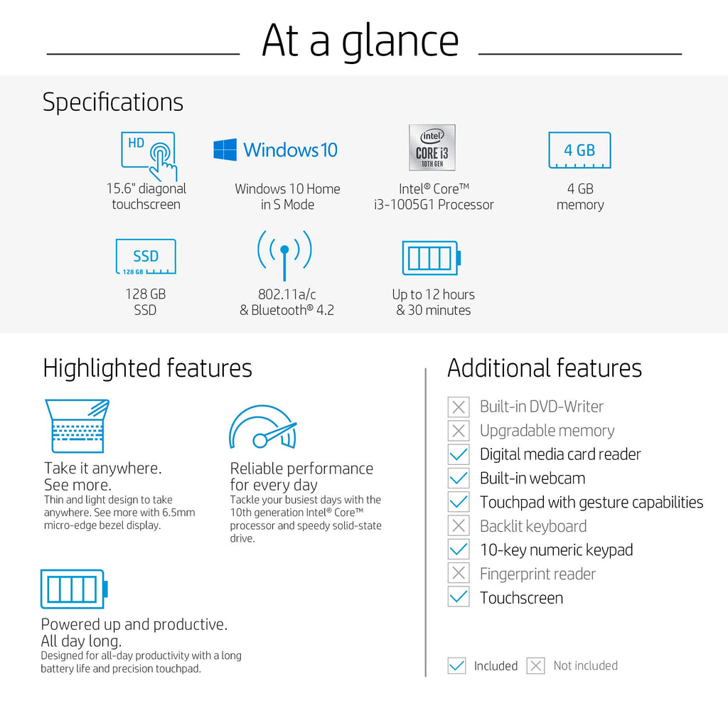 HP 15-Inch HD Touchscreen Laptop