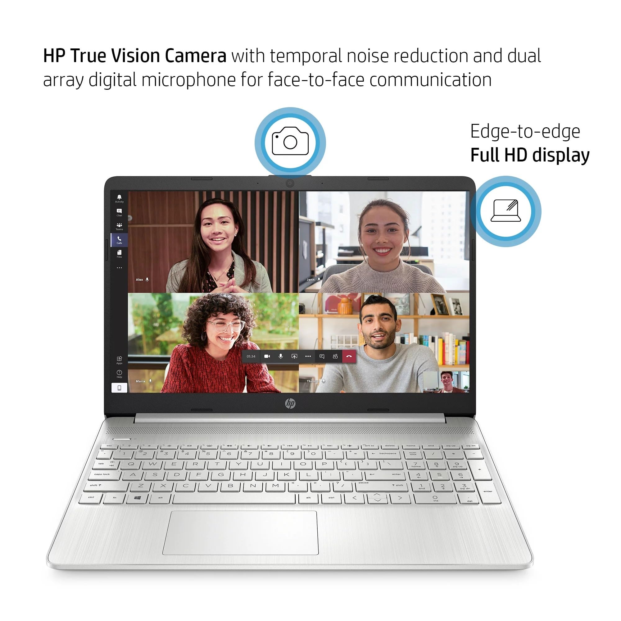 HP Newest 15.6" Full HD (1920 x 1080) Laptop, 20GB RAM, 1TB SSD Storage, Intel Core i5-1135G7 Processor up to 4.2GHz, Long Battery Life, HD Camera, HDMI, Windows 11, Natural Silver, W/GaLiMu